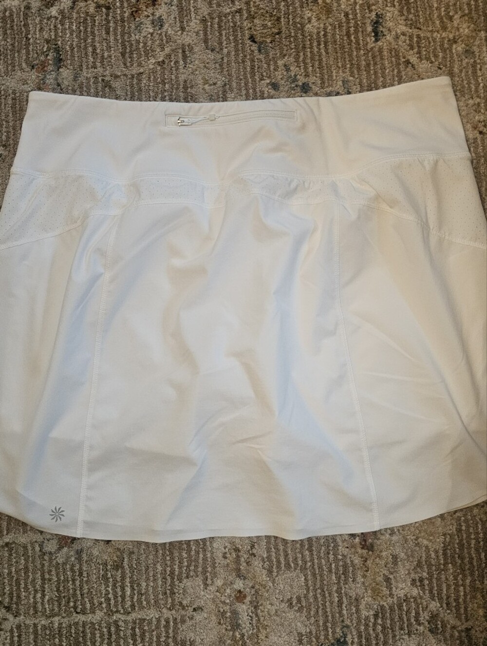 Athleta White Run With It 16" Skort, Sz Xl , Great Conditi9n
